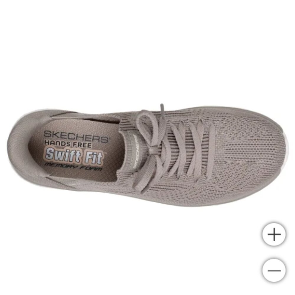 Skechers Women's Virtue Swift Fit Hands Free Shoe Color Taupe - Picture 4 of 5